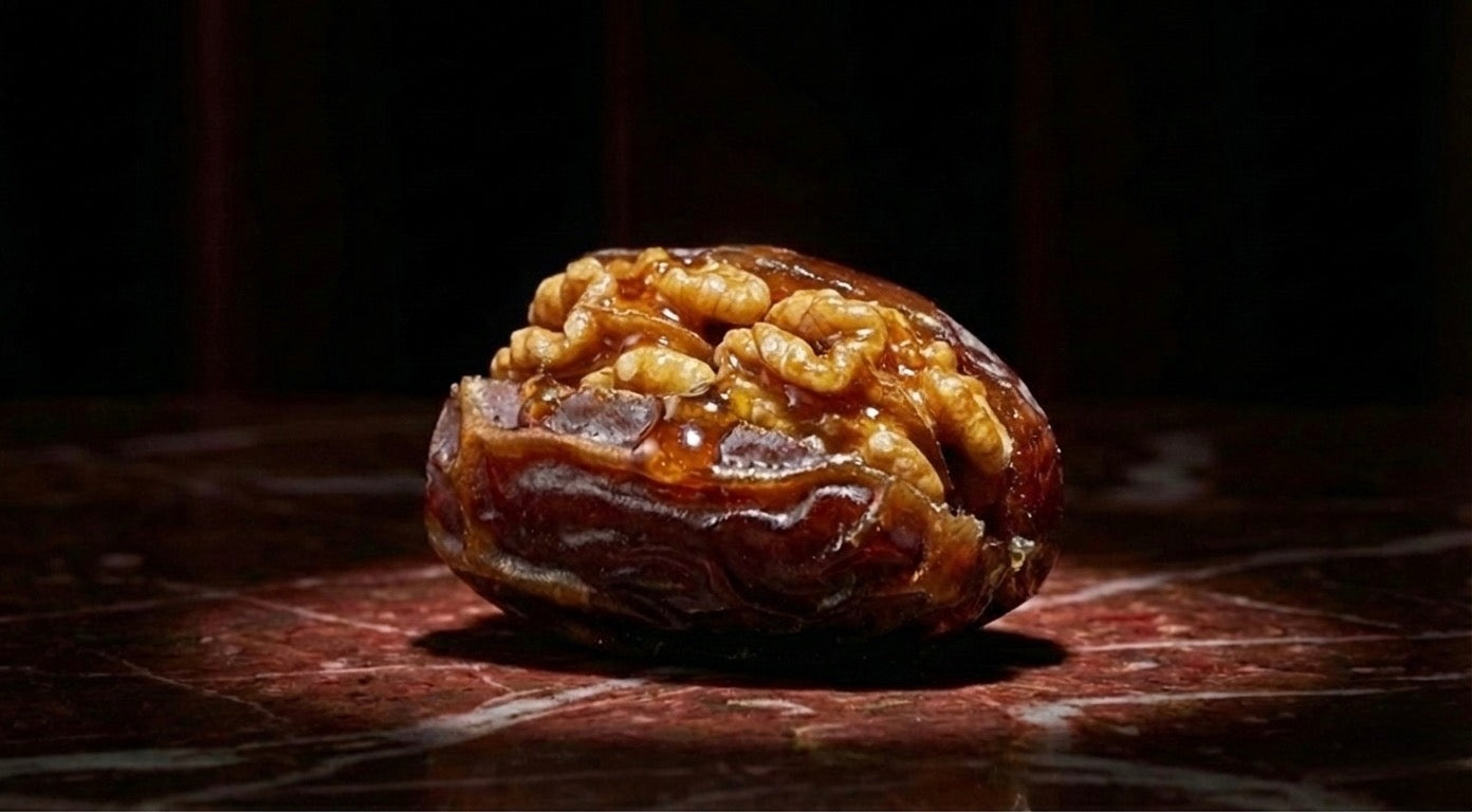 grosse datte medjoul fourée aux noix caramélisées 